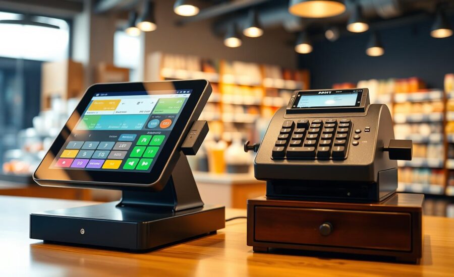 Comparison of pos system and cash register