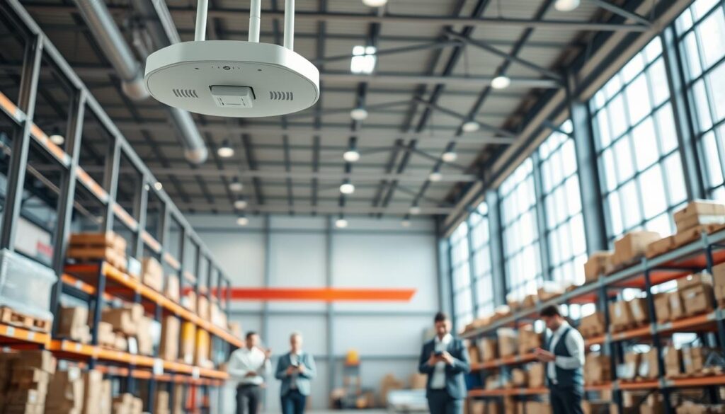 Long range access point for warehouse