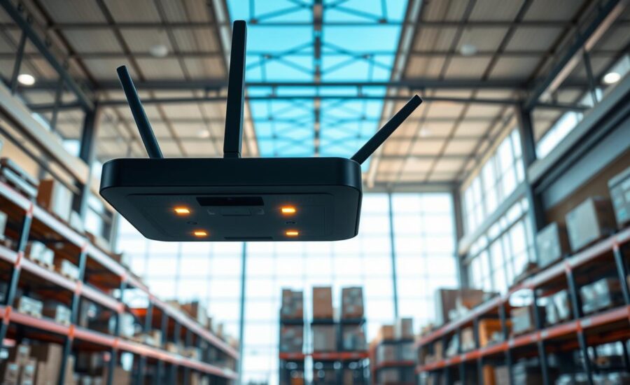 Long range access point for warehouse