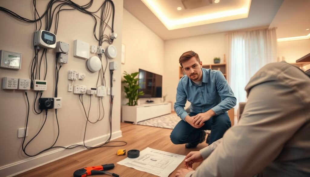 Low voltage wiring installation for home systems