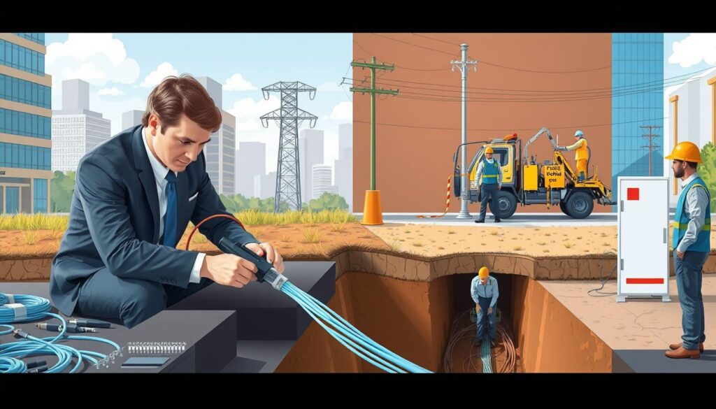 Methods of fiber optic cable installation