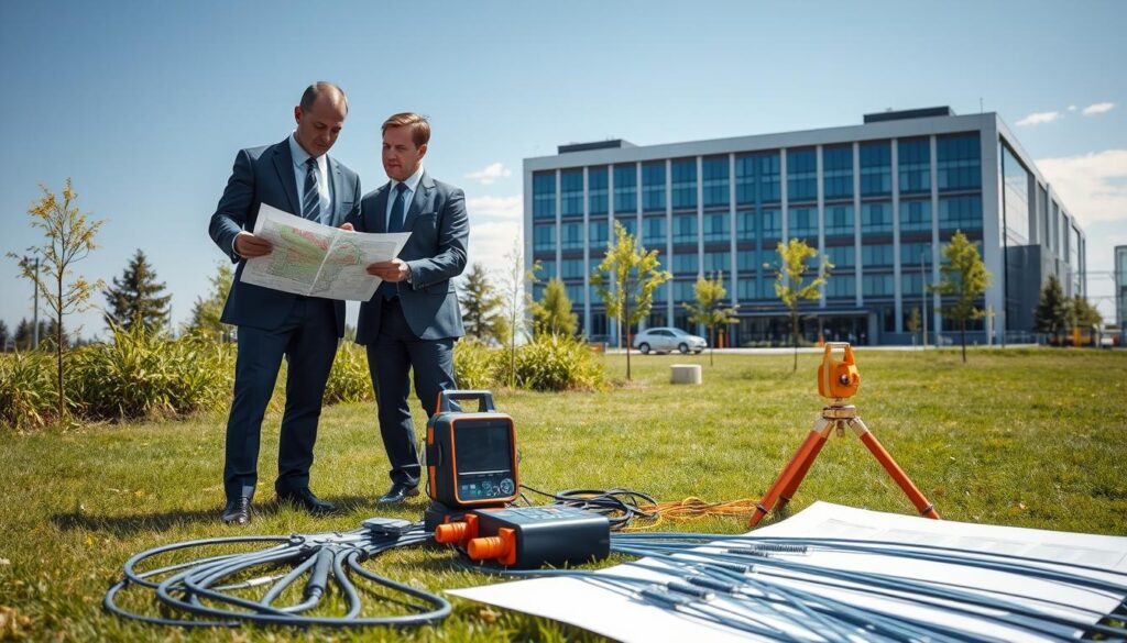 Planning and site survey for fiber optic installation