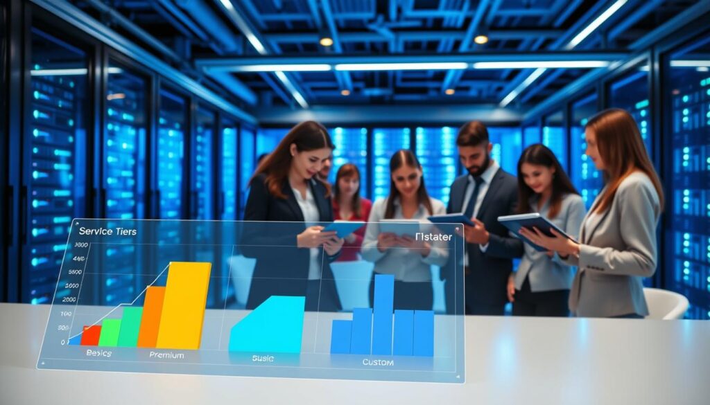 flexible service tiers for server management
