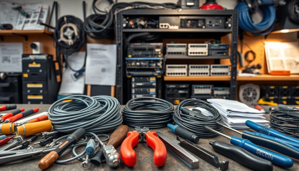 network rack installation tools and materials